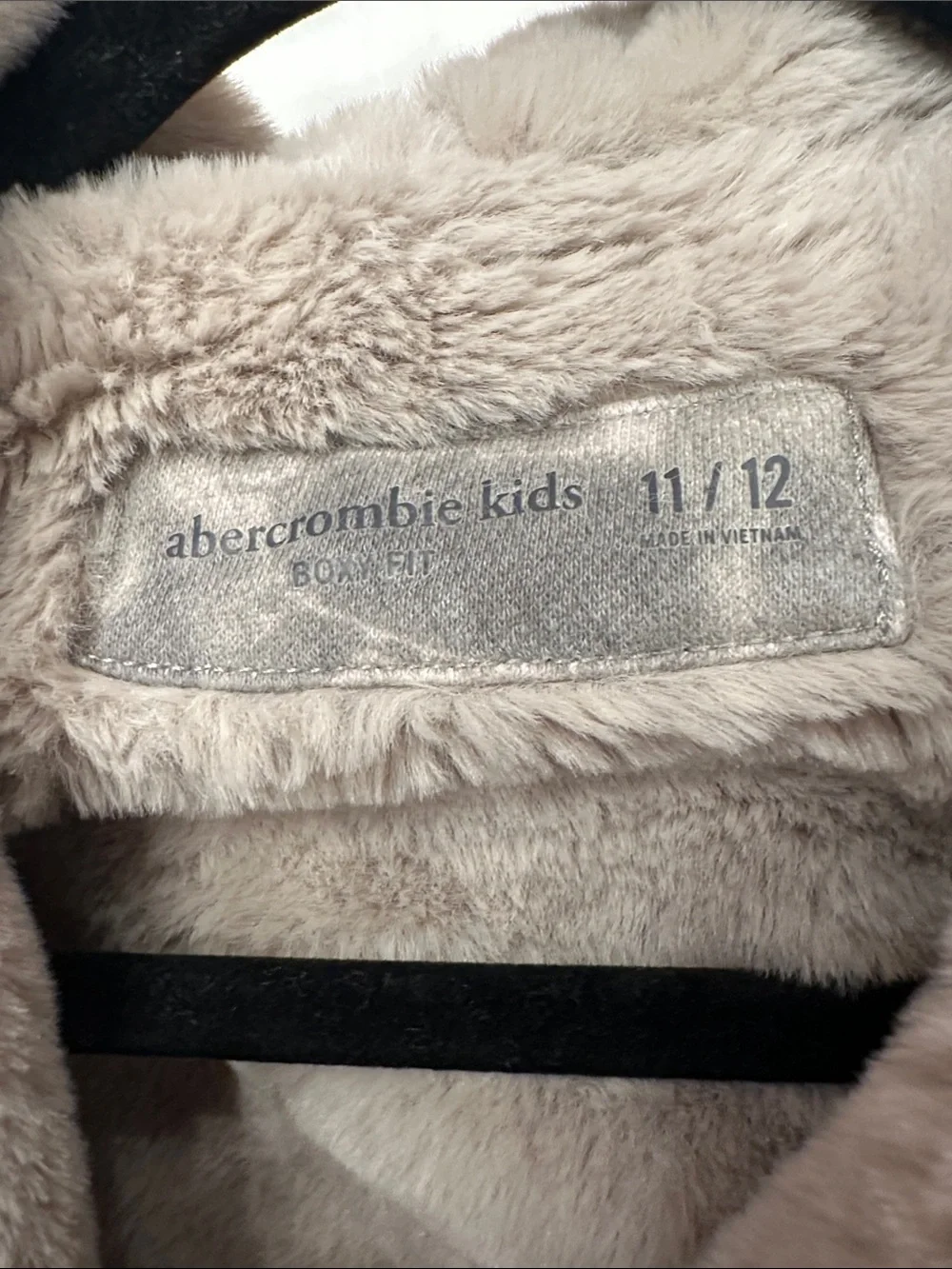 Abercrombie Kids' size 11/12 Cozy Hooded Zip Jacket - Gray Camo. Like new